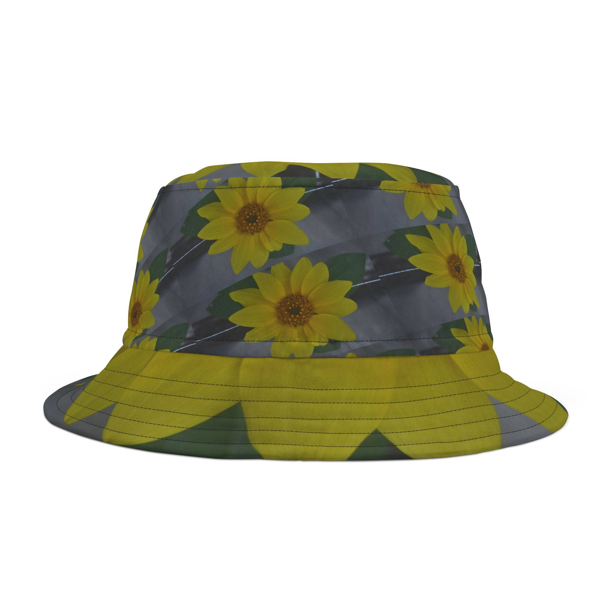 Stylish Yellow & Blue Sunflower Bucket Hat for Summer Adventures